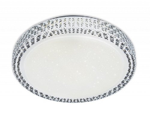 Светильник светодиодный (Люстра) F85 WH 48W D400 ORBITAL CRYSTAL ПДУ																										 картинка 